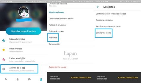 como eliminar cuenta happn|Cómo eliminar (o deshabilitar) una cuenta Happn